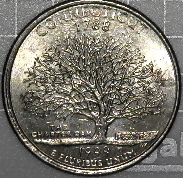 1999-P-Connecticut-Quarter-With-Collar-Clash-And-Struck-Through-Grease-Obv
